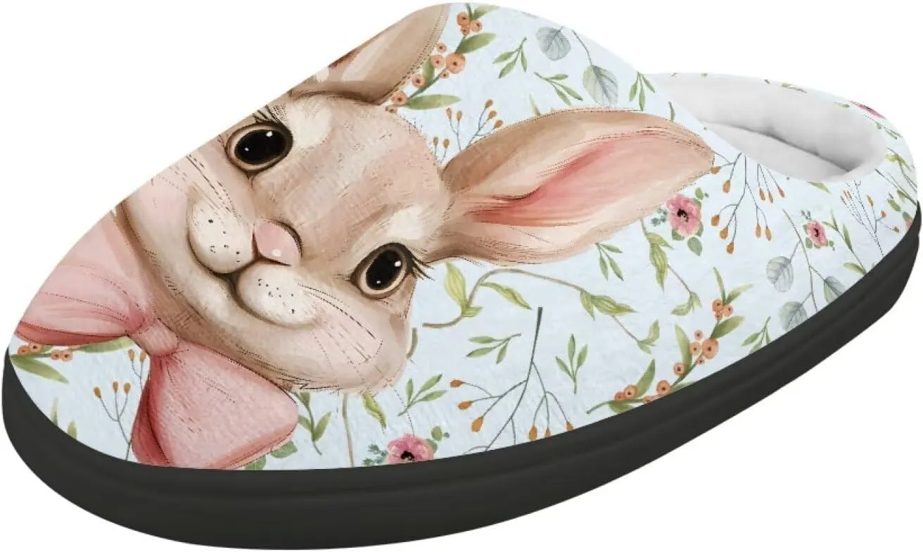 Kids Slippers Winter Plush Warm Slippers Animal Print House Shoes Soft Fuzzy Slippers Indoor Non Slip Cotton Shoes for Boys Girls US 9-15