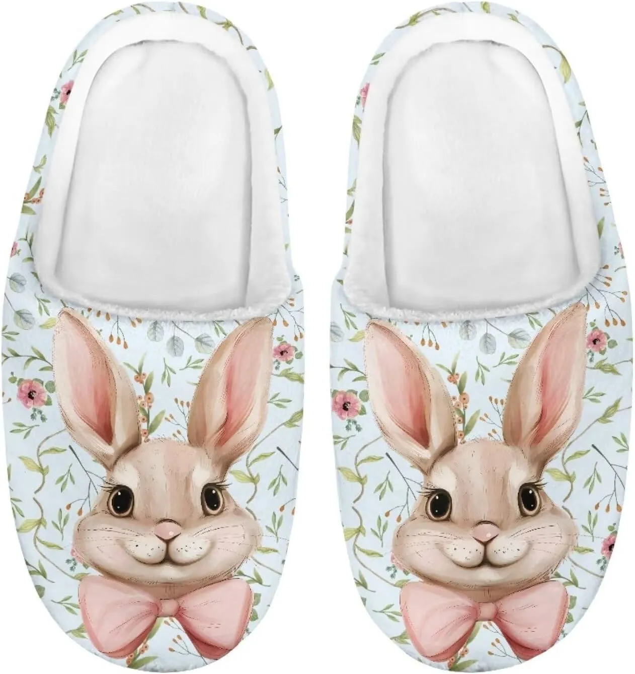 Kids Slippers Winter Plush Warm Slippers Animal Print House Shoes Soft Fuzzy Slippers Indoor Non Slip Cotton Shoes for Boys Girls US 9-15