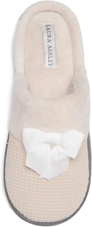 Laura Ashley Ladies Spa Rugged Slippers With Memory Foam Insole