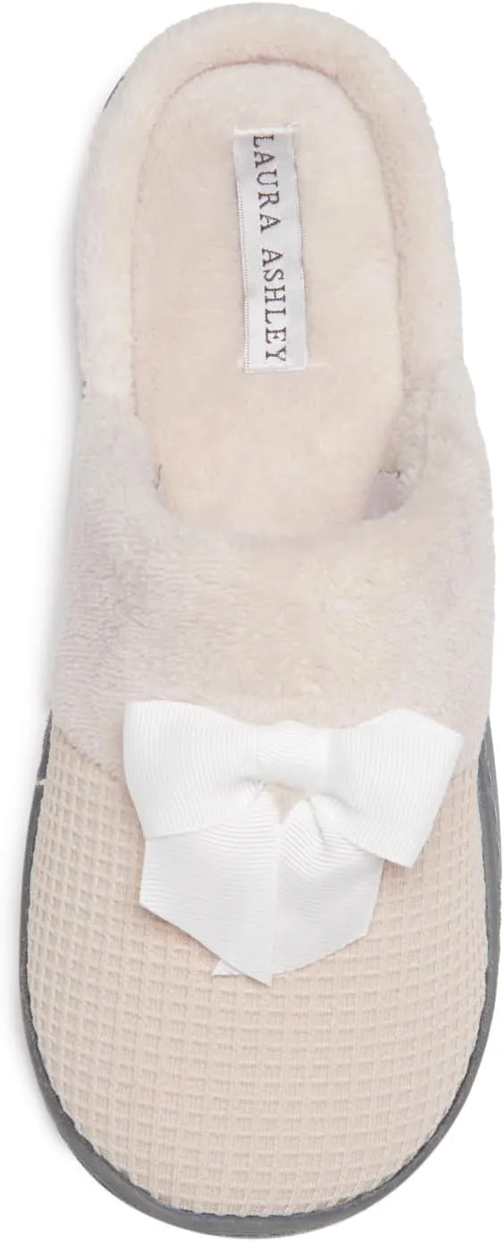 Laura Ashley Ladies Spa Rugged Slippers With Memory Foam Insole