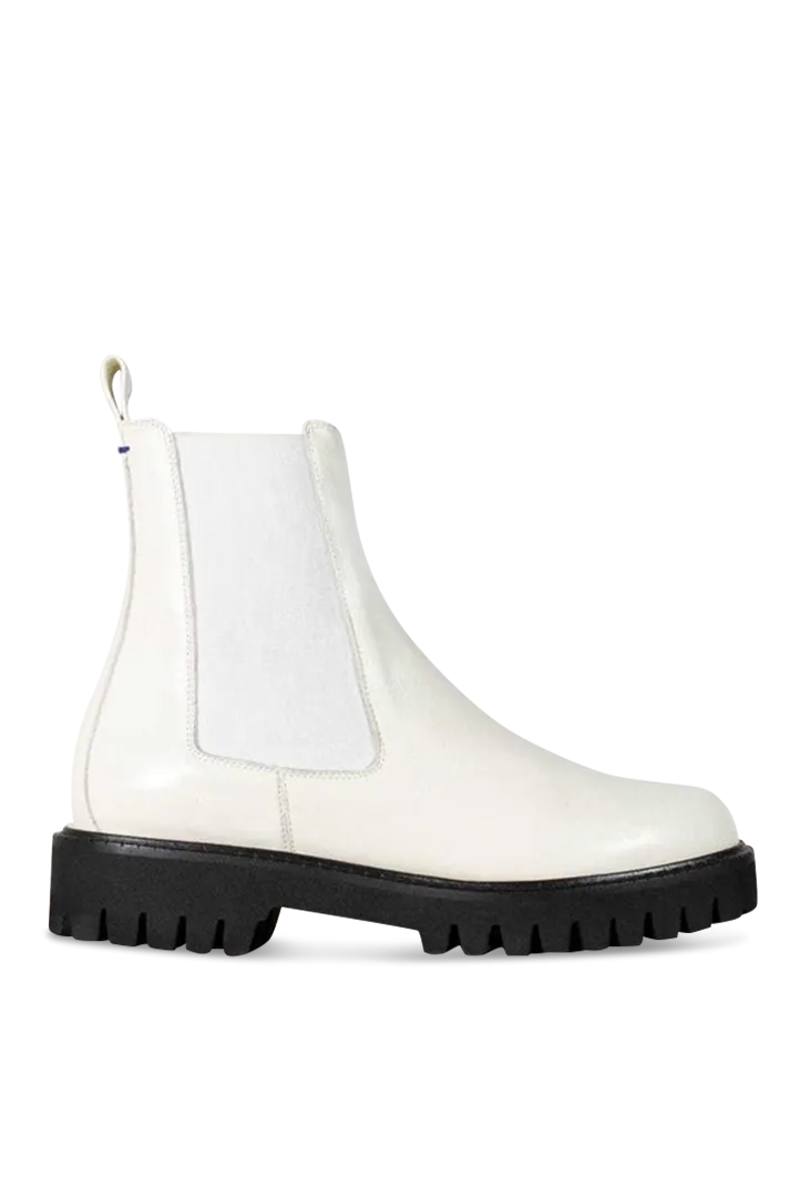 Leather Lug Sole - White