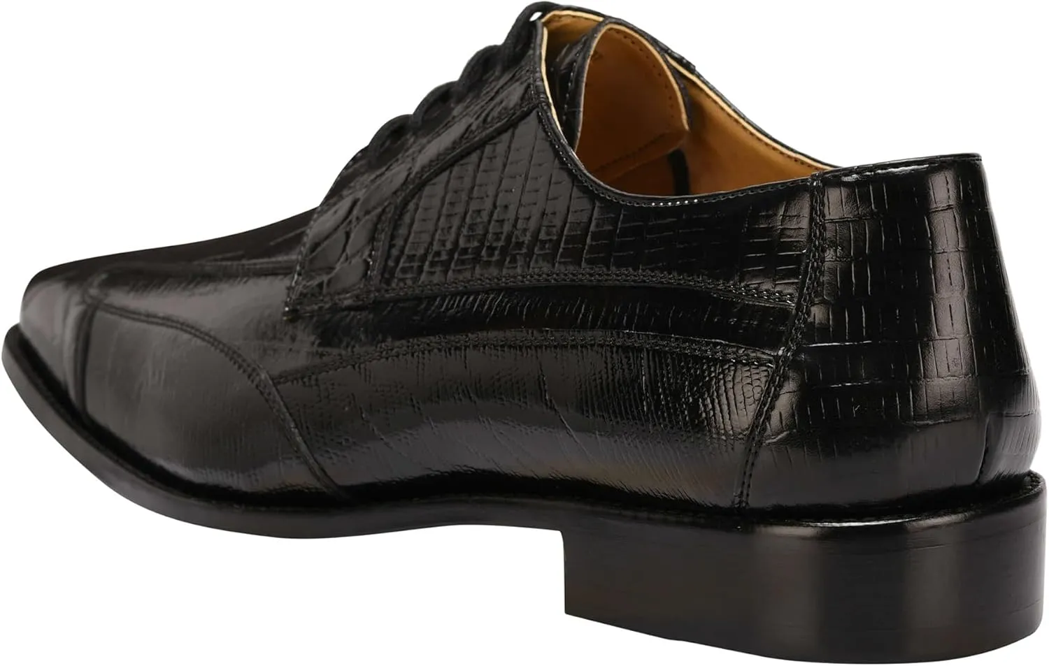 LIBERTYZENO Mens Wingtip Brogue Genuine Leather Adults Lace Up Oxford Dress Shoes for Easter Gift LS-1105