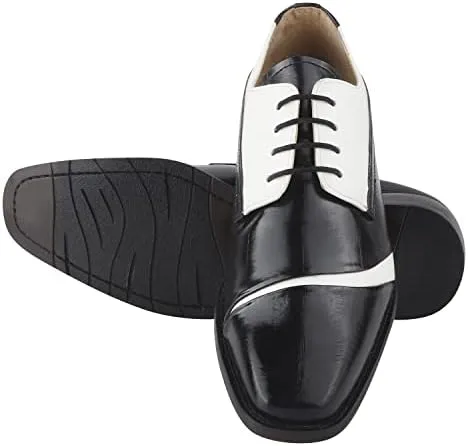 LIBERTYZENO Mens Wingtip Brogue Genuine Leather Adults Lace Up Oxford Dress Shoes for Easter Gift LS-1105