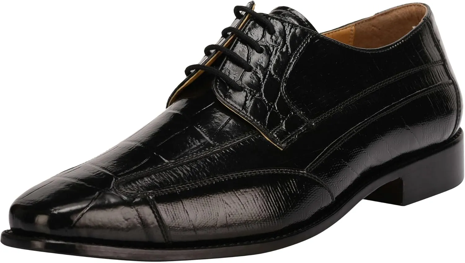 LIBERTYZENO Mens Wingtip Brogue Genuine Leather Adults Lace Up Oxford Dress Shoes for Easter Gift LS-1105