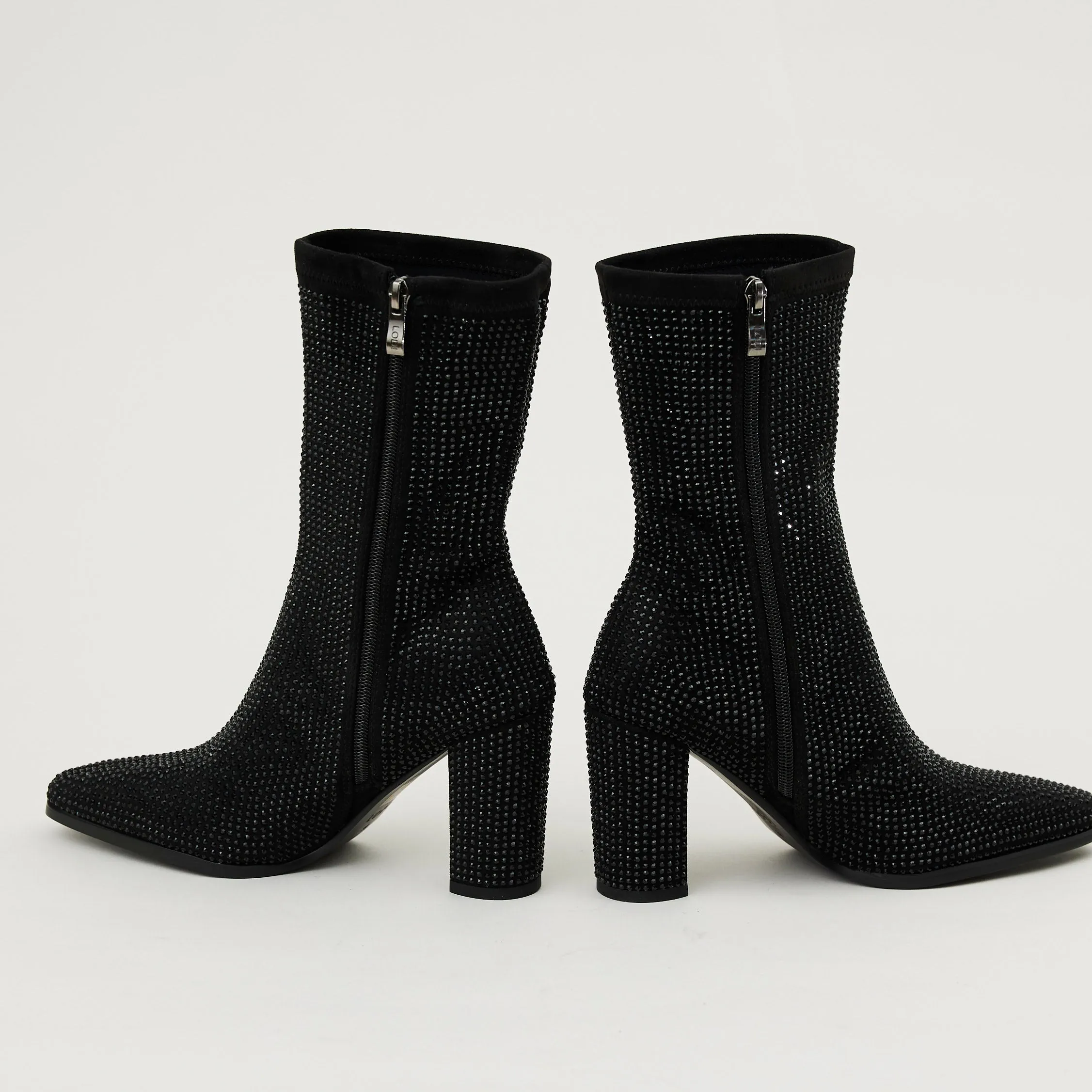 Lodi Black Sparkly Stretch Boots