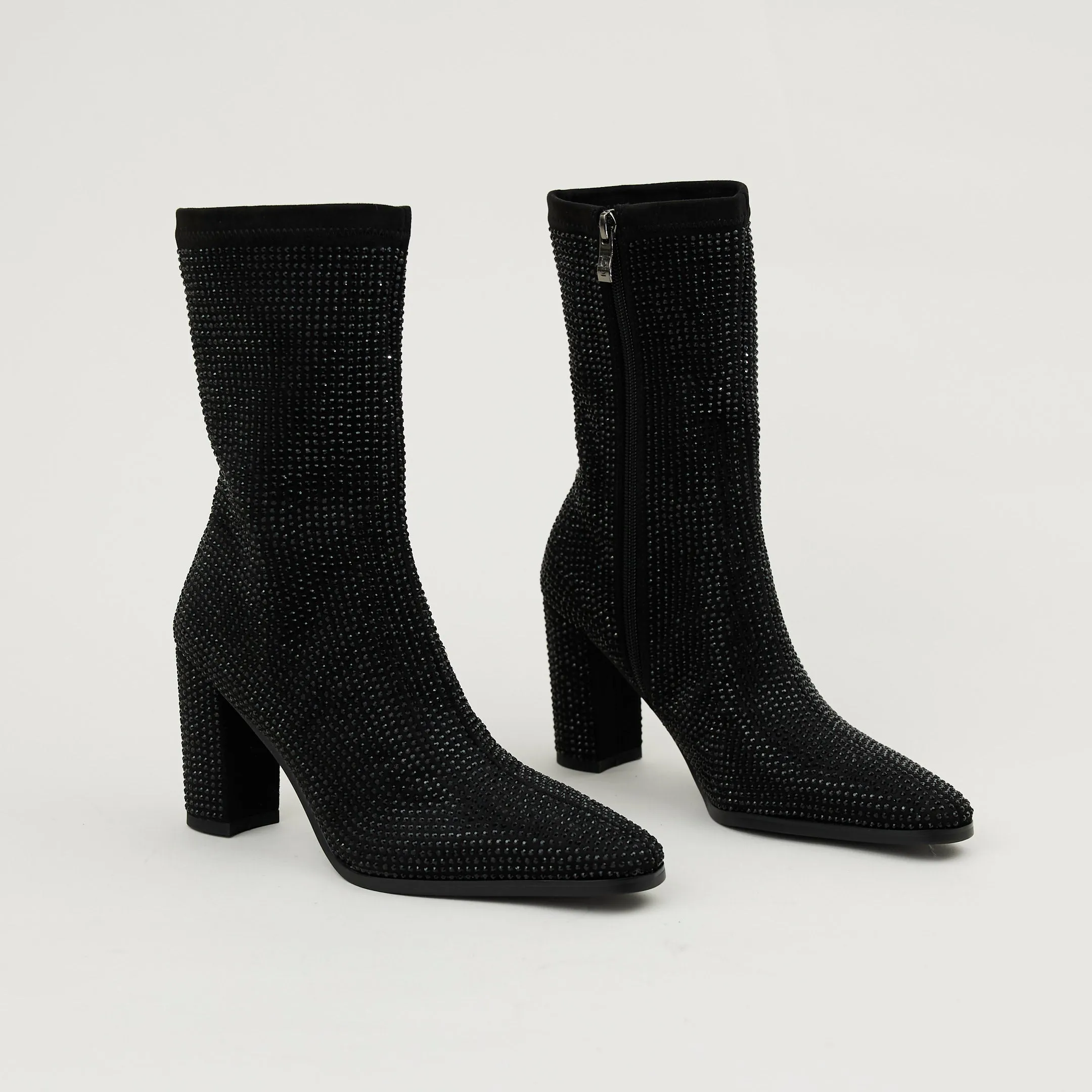 Lodi Black Sparkly Stretch Boots