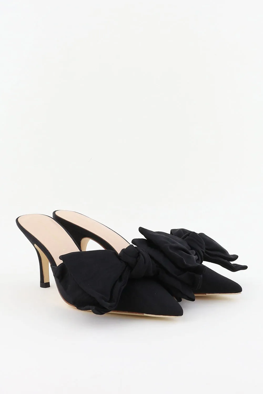 Loeffler Randall pumps Margot Bow Mule MARGOT-MO-BLACK black