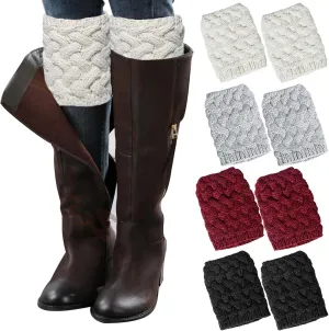 Loritta Womens Boot Socks Winter Warm Crochet Knitted Boot Cuffs Topper Socks Short Leg Warmers Gifts