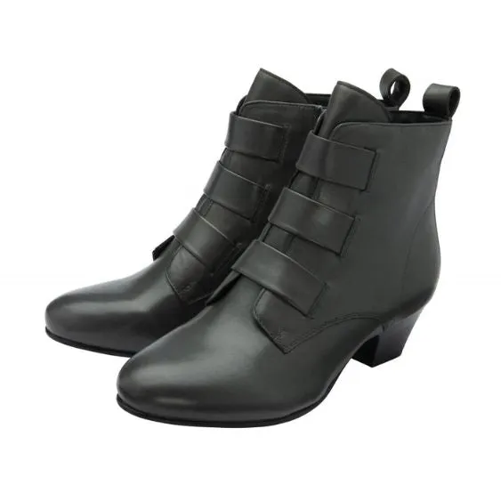 Lotus Lorissa Grey Leather Ankle Boot