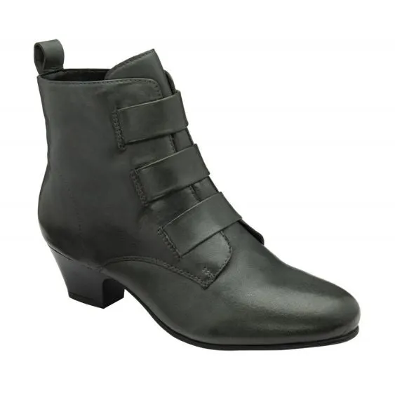 Lotus Lorissa Grey Leather Ankle Boot