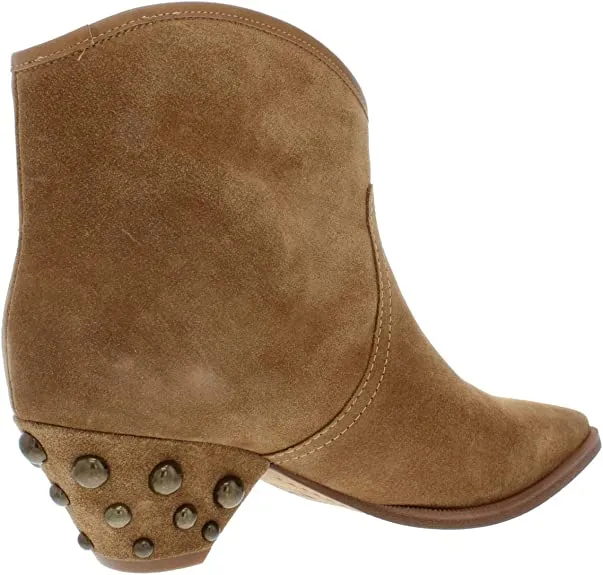 Marc Fisher LTD Womens Rippa Suede Ankle Booties Tan 6 Medium (B,M)