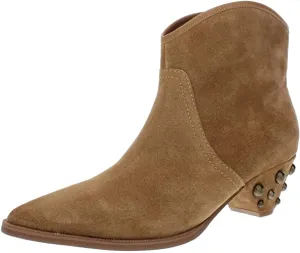 Marc Fisher LTD Womens Rippa Suede Ankle Booties Tan 6 Medium (B,M)