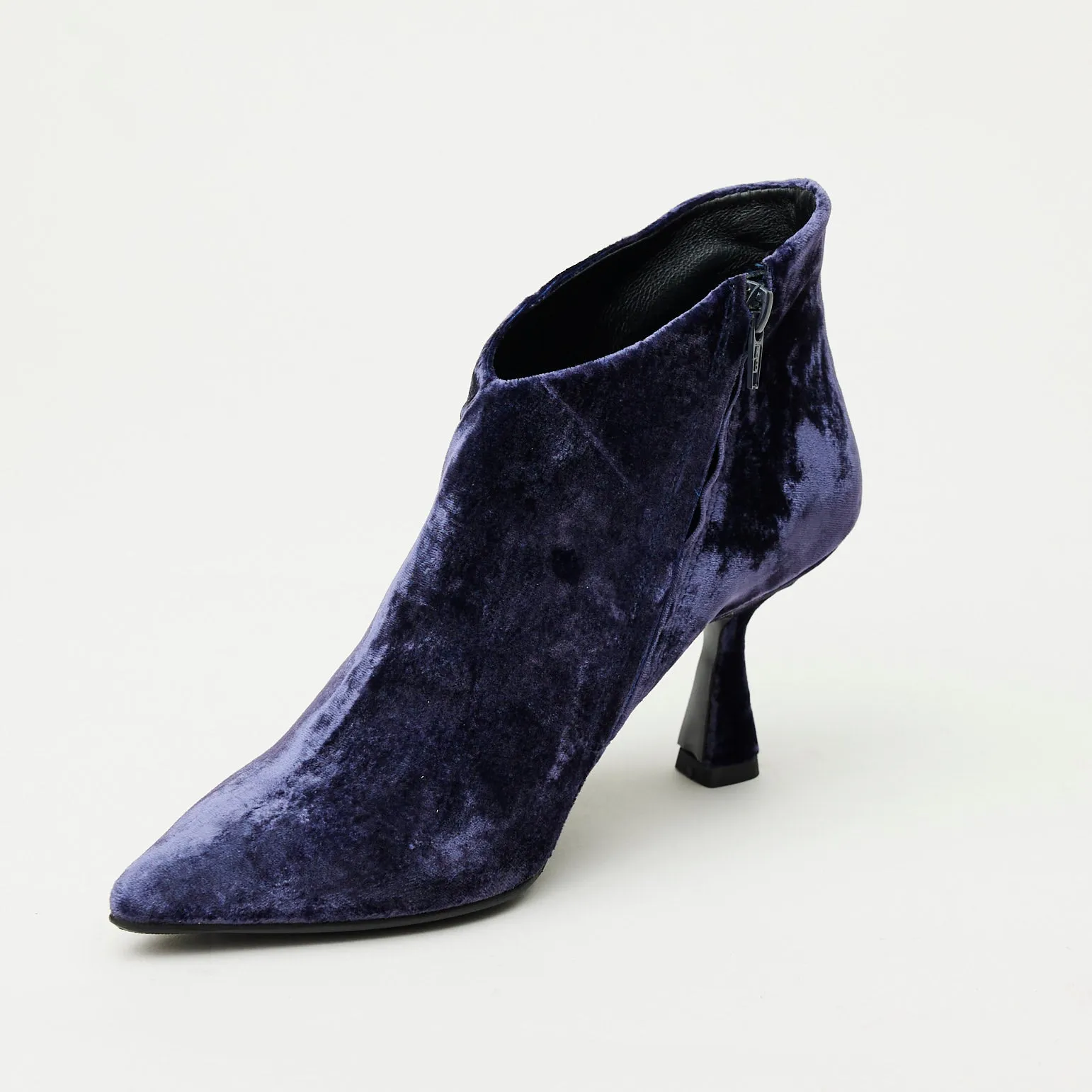 Marian Aubergine Velvet Ankle Boots