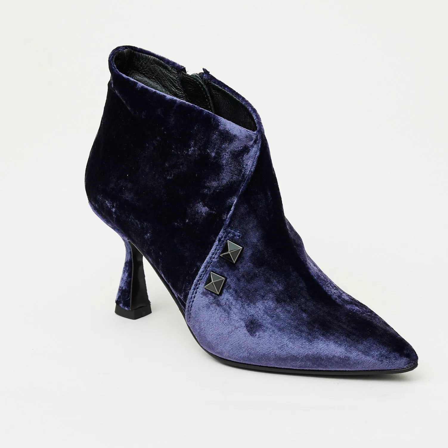 Marian Aubergine Velvet Ankle Boots