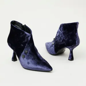 Marian Aubergine Velvet Ankle Boots