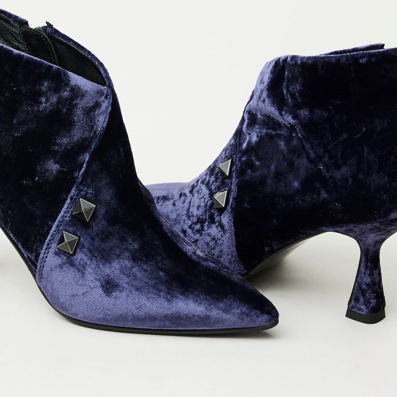 Marian Aubergine Velvet Ankle Boots