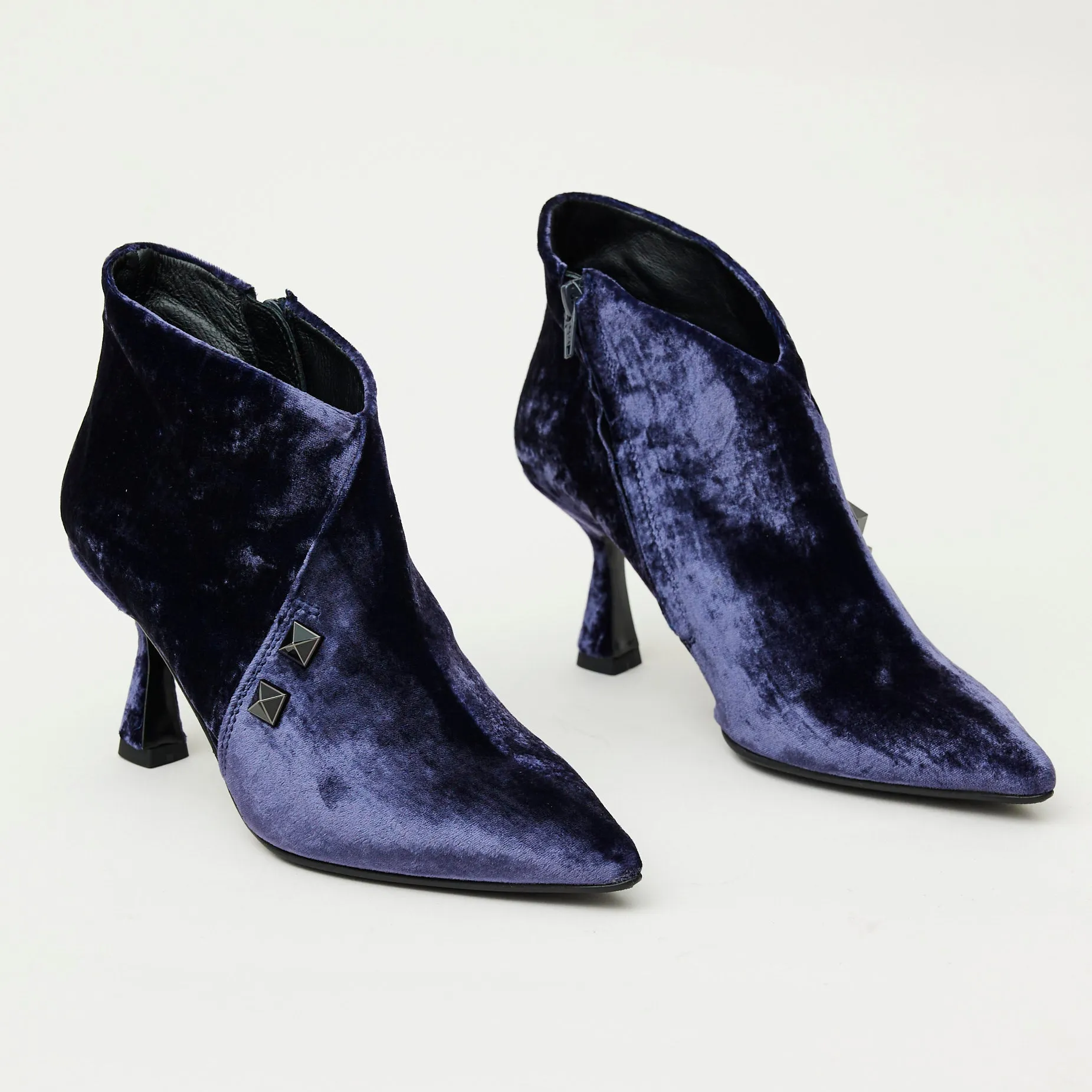 Marian Aubergine Velvet Ankle Boots