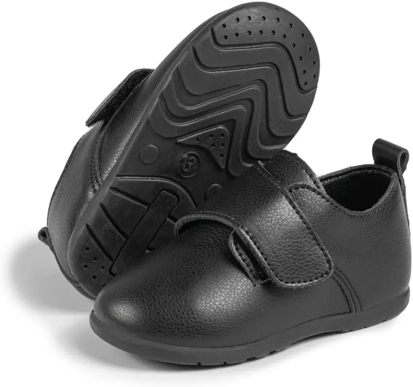 Meckior Infant Baby Boys Girls Classic PU Leather Wedding Loafers Brogue Toddler Oxford Dress Shoes First Steps Walking Flat Lazy Crib Shoe