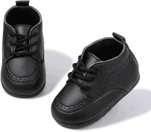 Meckior Infant Baby Boys Girls Classic PU Leather Wedding Loafers Brogue Toddler Oxford Dress Shoes First Steps Walking Flat Lazy Crib Shoe