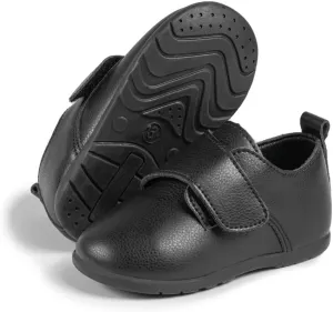 Meckior Infant Baby Boys Girls Classic PU Leather Wedding Loafers Brogue Toddler Oxford Dress Shoes First Steps Walking Flat Lazy Crib Shoe