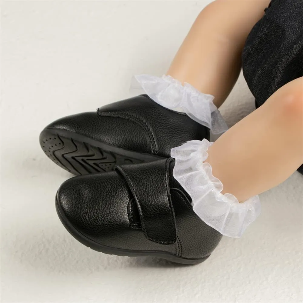 Meckior Infant Baby Boys Girls Classic PU Leather Wedding Loafers Brogue Toddler Oxford Dress Shoes First Steps Walking Flat Lazy Crib Shoe