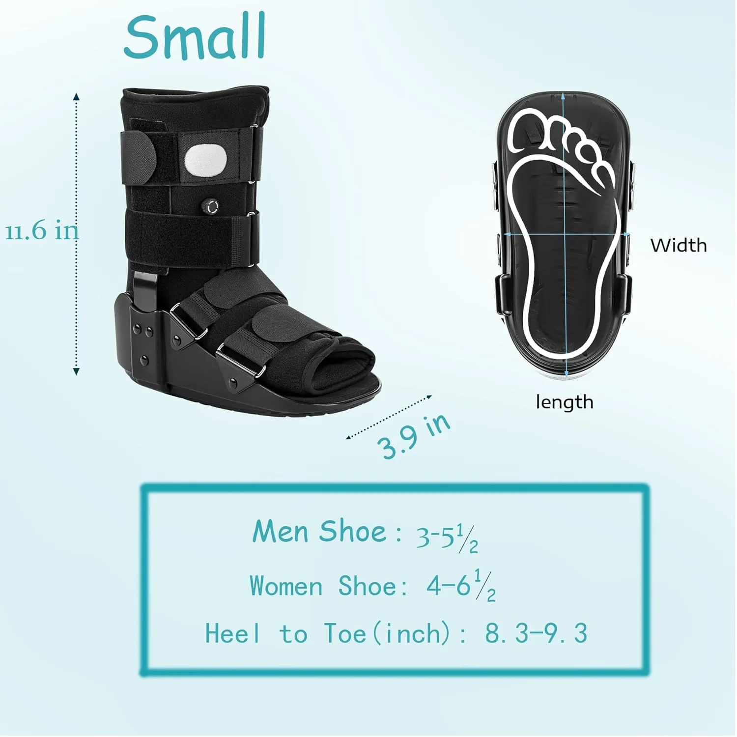 Medibot Walker Boot, Fracture Boot for Foot and Ankle Size S