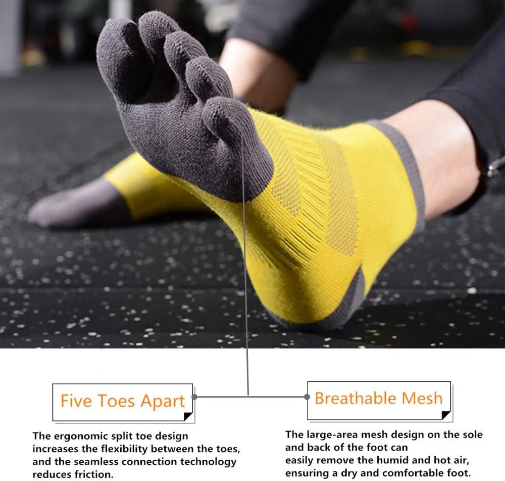 MEIKAN Toe Socks （2022New）, Running Socks for Men & Women, 3 Pairs of Unisex Sneaker Sports Socks…