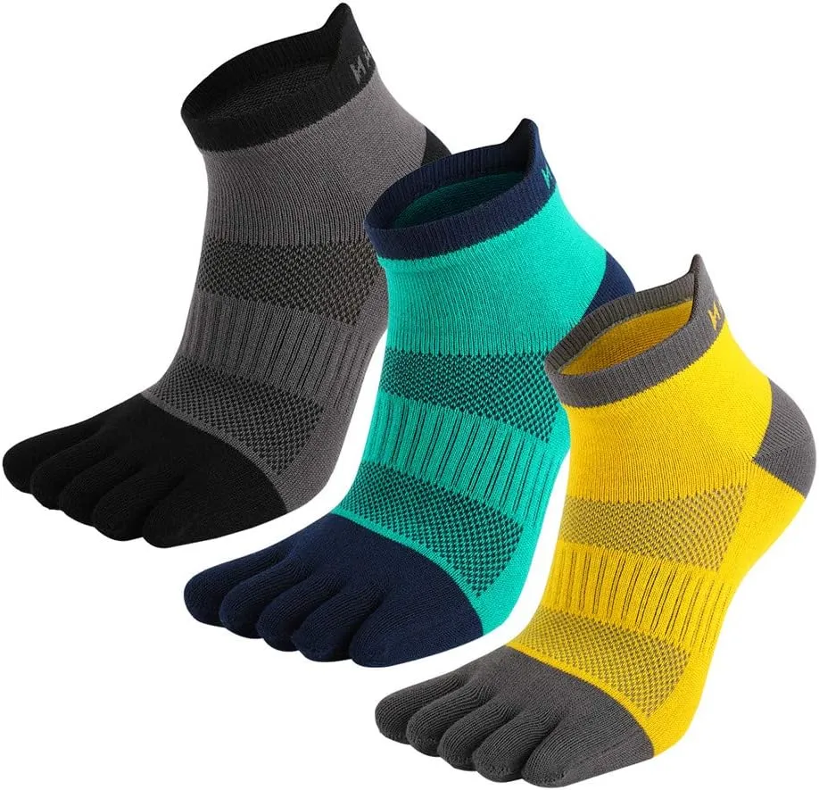 MEIKAN Toe Socks （2022New）, Running Socks for Men & Women, 3 Pairs of Unisex Sneaker Sports Socks…