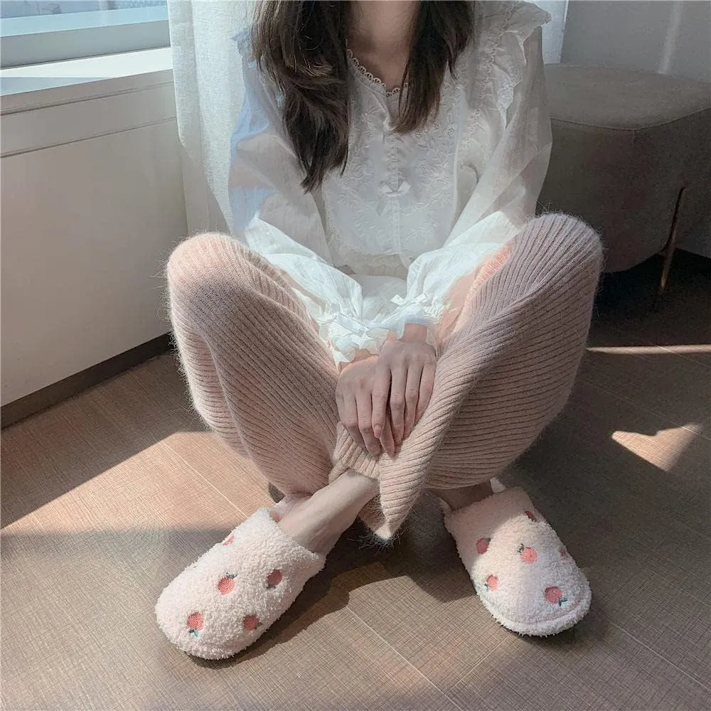 Memory Foam Slipper,Thick-Soled Non-Slip Confinement Shoes, Postpartum Package and Maternity Shoes-White A_36-37,Indoor Outdoor Shoes