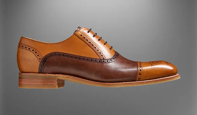 Men Handmade Brown and Tan Leather Brogue Dress Shoes, Men Oxford Shoes