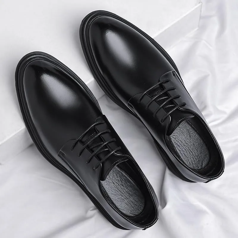 Men's Business Casual Dress Shoes Mens Italy Classic Lace-Up Brogue Oxfords Shoes Modern Formal Leather Derby Shoes(9.5)