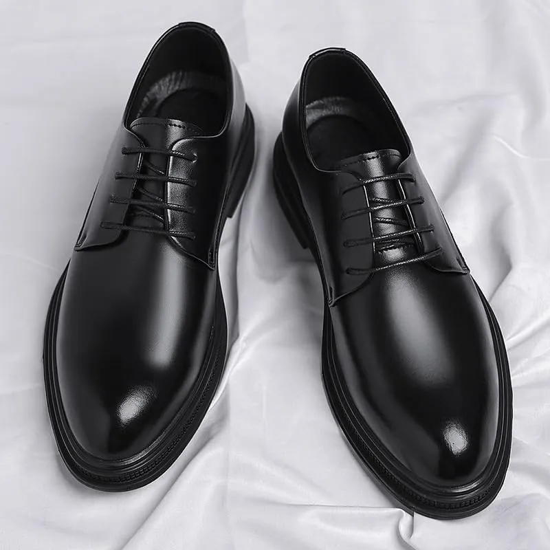 Men's Business Casual Dress Shoes Mens Italy Classic Lace-Up Brogue Oxfords Shoes Modern Formal Leather Derby Shoes(9.5)