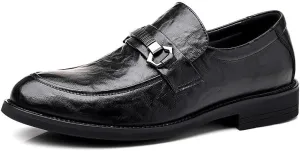Men’s Comfortable Dress Shoes Mens Non-Slip Breathable Leather Brogue Shoes Classic Office Derby Shoes(7.5)