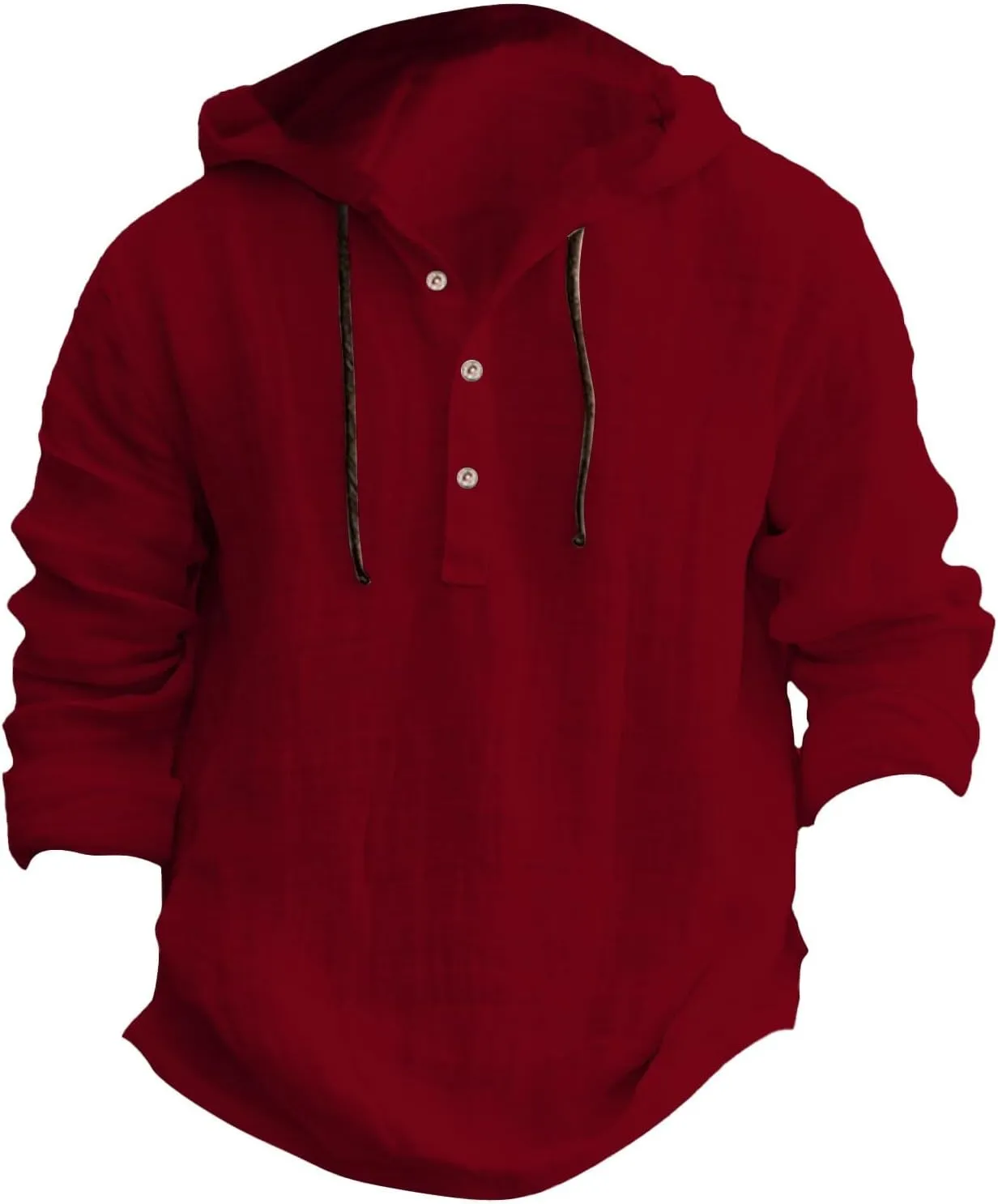 Mens Cotton Linen Shirts with Hood Long Sleeve Button Down Summer Tops Roll-Up Sleeve Lightweight Dry Fit Beach Tees