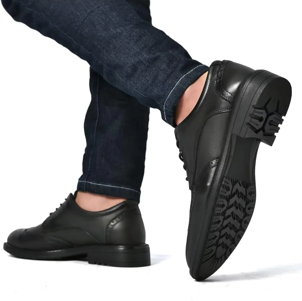Mens Dress Shoes, Lace Up Plain Toe Leather Oxford