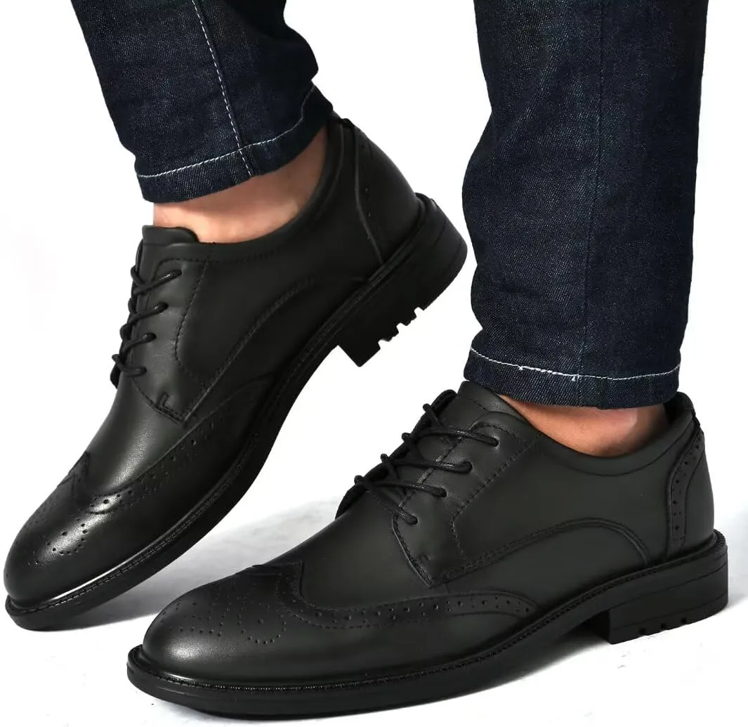 Mens Dress Shoes, Lace Up Plain Toe Leather Oxford