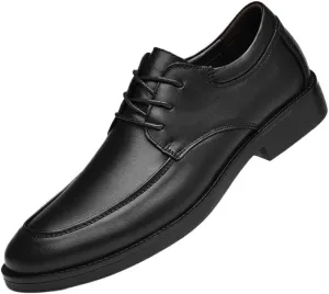 Men's Fashion Pointed Toe Derby Shoes - Stylish Lace-Up Tuxedo Shoes for Weddings, Office, and Casual Wear