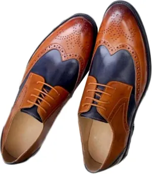 Men's Formal Shoes, Patched Dance Oxford Shoes, Casual Pointed Formal Dating Shoes, Spring Low Cut Lace up Brogue Shoes, 8.5, Brown
