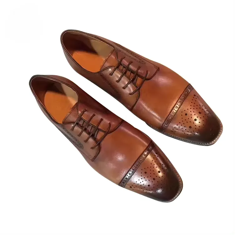 Men's Handmade Leather Brogue Dress Shoes
