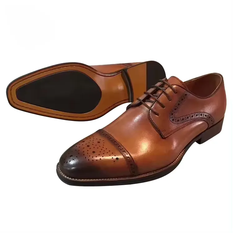 Men's Handmade Leather Brogue Dress Shoes