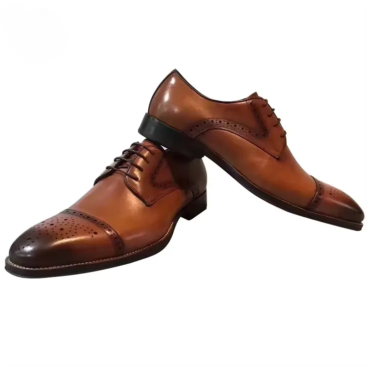 Men's Handmade Leather Brogue Dress Shoes