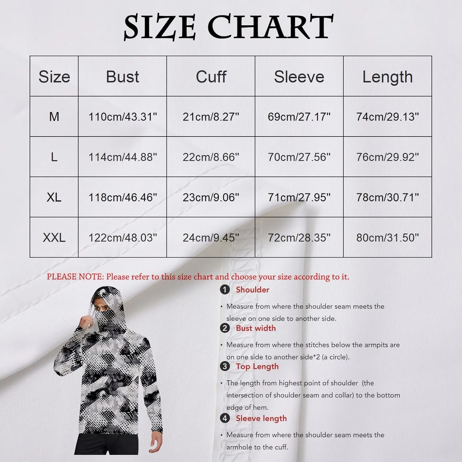 Men's Hunting Shirts with Mask Lightweight UPF 50  Sun Protection Long Sleeve Fishing Shirt Rash Guard Hiking Tee Tops