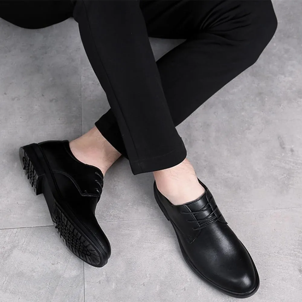 Mens Lace Up Oxford Shoes Genuine Leather Formal Business Dress Shoes for Men Classic Comfortable Brogue(9)