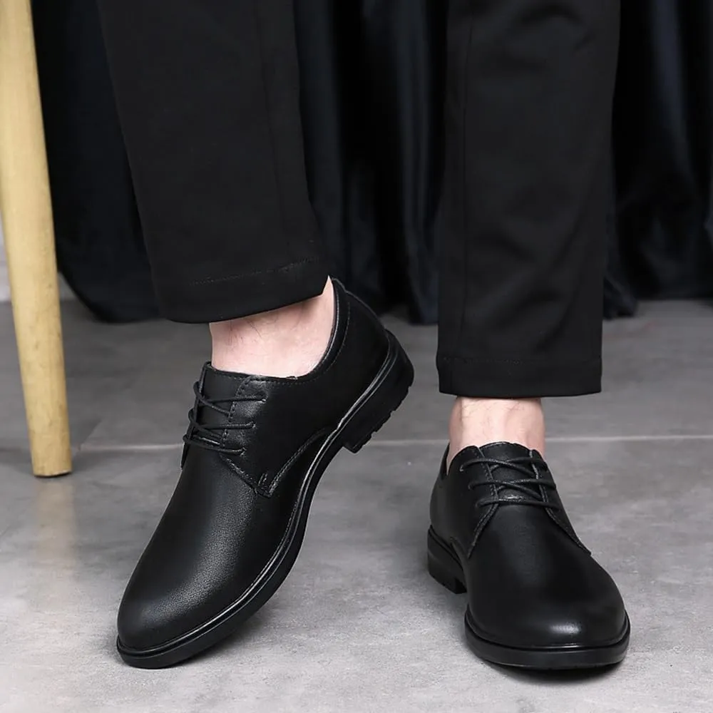 Mens Lace Up Oxford Shoes Genuine Leather Formal Business Dress Shoes for Men Classic Comfortable Brogue(9)