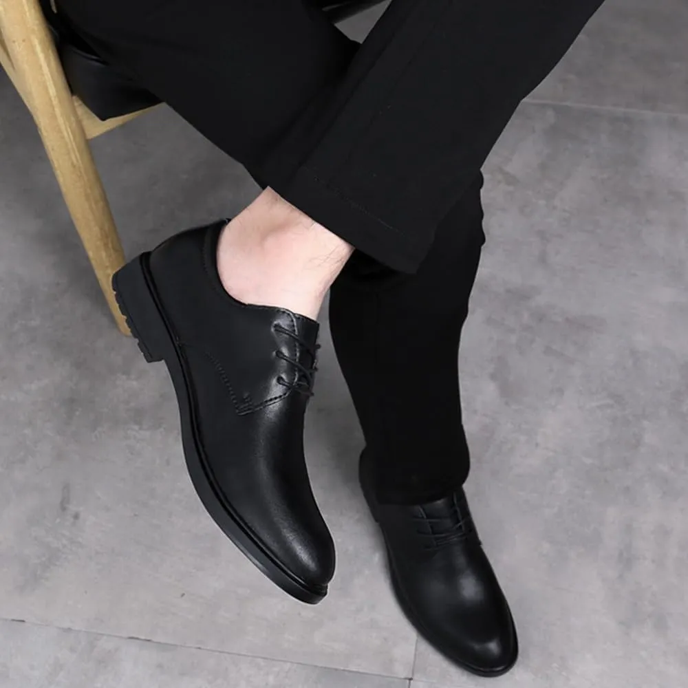 Mens Lace Up Oxford Shoes Genuine Leather Formal Business Dress Shoes for Men Classic Comfortable Brogue(9)