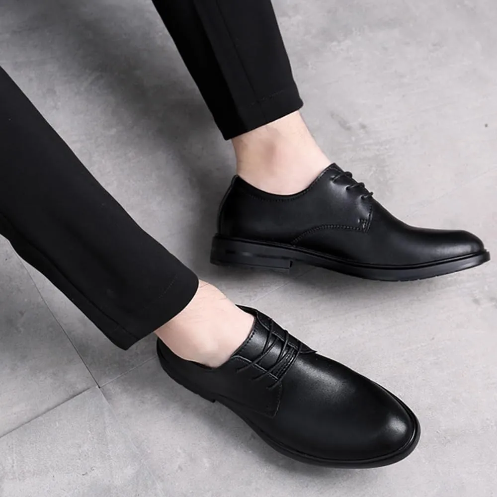 Mens Lace Up Oxford Shoes Genuine Leather Formal Business Dress Shoes for Men Classic Comfortable Brogue(9)
