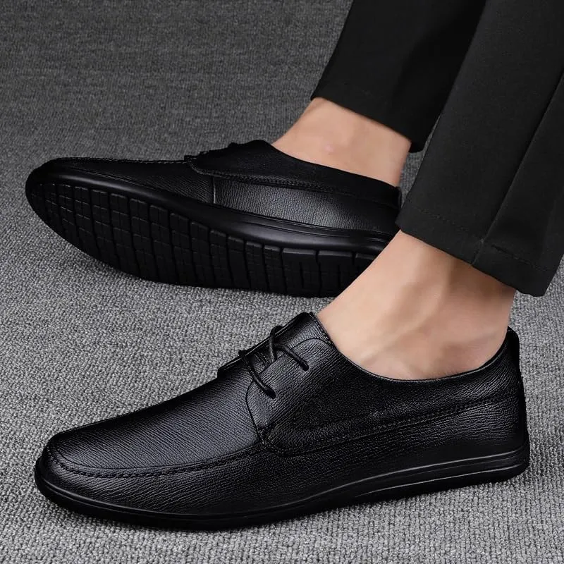 Men's Leather Wingtip Brogue Oxfords Fashion Lace Up Business Formal Dress Breathable Non-Slip Casual Shoes Sneakers