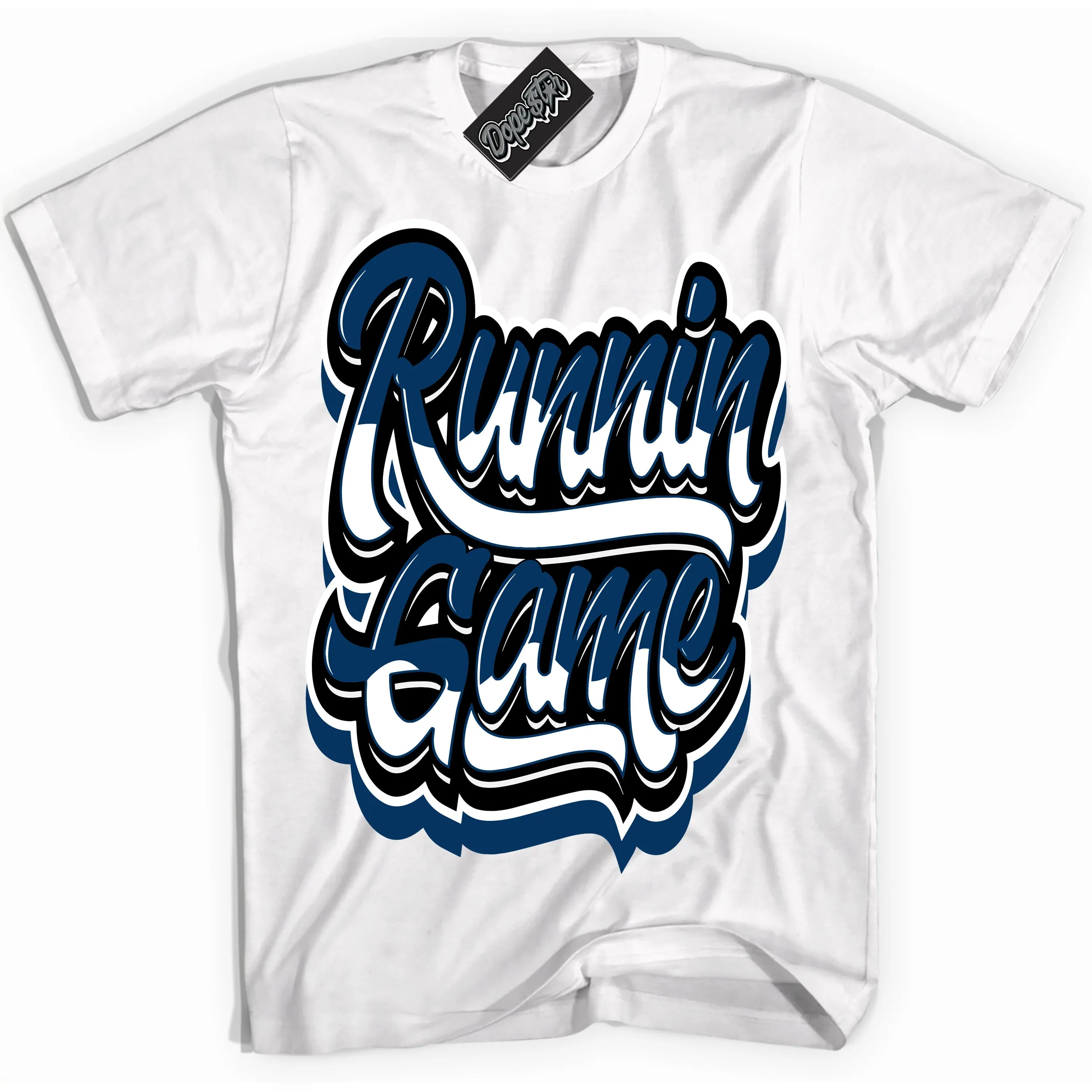 Midnight Navy 1s Sneaker Shirt Running Game Graphic