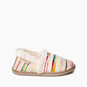 Minnetonka Women's 6-10 Dina Slipper Cream Multi