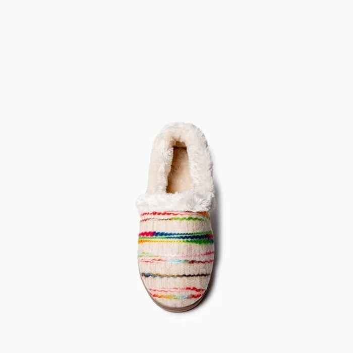 Minnetonka Women's 6-10 Dina Slipper Cream Multi